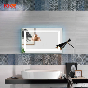 Advertencia táctil gran cuarto de baño de <span class=keywords><strong>luz</strong></span> Led longitud completa <span class=keywords><strong>espejo</strong></span> <span class=keywords><strong>con</strong></span> reloj - Product Image 4