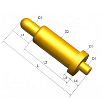Goupilles de contact électriques, 3 broches, 5 broches, 11 broches, 12 broches, en laiton, pas cher, pour sonde, pcb, 50 pièces