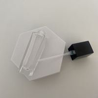 Flacon en verre rectangulaire transparent de 30 ml avec pulvérisateur à pompe et diffuseur à bâtonnets pour émulsions capillaires, fond de teint et parfums