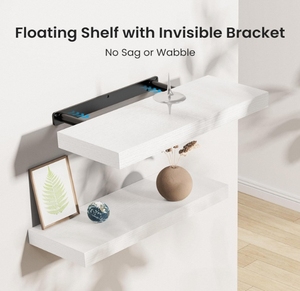 Étagères murales flottantes en bois pour salle de bain, chambre, salon, cuisine, <span class=keywords><strong>petite</strong></span> étagère suspendue - Product Image 3