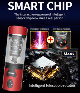 Rotazione telescopica automatica riscaldamento tazza di masturbazione maschile Silicone Vagina figa reale masturbatore per adulti giocattoli del sesso per gli uomini - Product Image 5