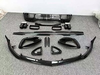 Kit carrosserie en fibre de carbone sèche style B pour Mercedes-Benz SL43 SL63 AMG : Lame avant, grille d'aération avant, jupes latérales, diffuseur, spoiler, garniture d'aile, échappement