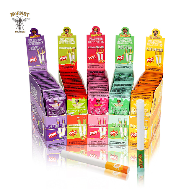 Free Pre Rolled Wrap Cone with Tip flavored smoking paper popping beads 20 bags/Box for rolling papers smoking accessories