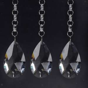 10x38mm araña de cristal transparente prismas colgantes bolas para colgar decorativas decoraciones de cristal elegantes - Product Image 4