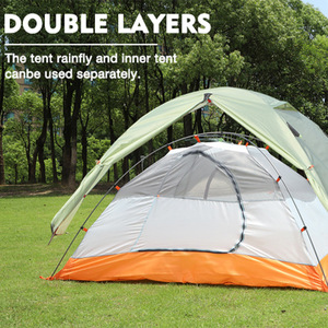 Carpa Doble Capa para Exteriores, 3-4 Personas, Verde Artemisia Violeta, Impermeable, para Camping, Senderismo y Playa - Product Image 3