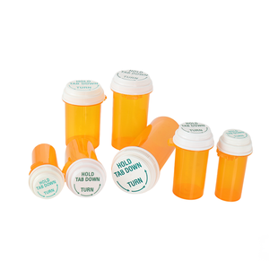 Frasco de Medicina de Color Ámbar Personalizable con Logotipo, Frasco Pequeño para Prescripción Médica, Frasco de Plástico para Pastillas con Tapa a Presión Sin Bloqueo - Product Image 1