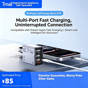 Chargeur rapide Nubia RedMagic 67W GaN, adaptateur de charge rapide 65W compatible avec iPhone, MacBook, Xiaomi, Samsung, Lenovo, RedMagi - Product Image 3