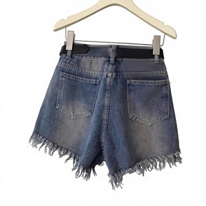 Shorts de mezclilla de pierna ancha de cintura alta, holgados, ecológicos, estilo vintage y deportivo, con acabado lavado a la arena <span class=keywords><strong>para</strong></span> <span class=keywords><strong>mujer</strong></span> - Colección Verano - Product Image 3