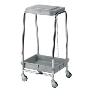 Carrello a Pedali con Supporto in Acciaio Inox, 4 Ruote Girevoli a 360 Gradi, Carrello Multiuso - Product Image 1