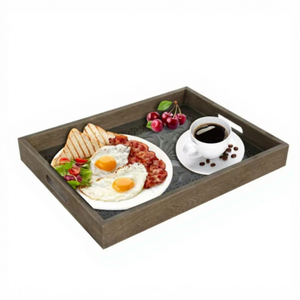 Bandeja de Servir Moderna REHMAN CRAFT, Tallada a Mano en MDF, con Diseño Floral Recortado, Forma Rectangular, con Asas, Funciones de Almacenamiento y Decoración - Product Image 6