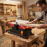 Cepilladora de Madera Plana de 6 Pulgadas y 1800W de Alta Potencia, 110/220v, Equipo Mecánico Pequeño para Bricolaje Doméstico, Mini Cepilladora de Banco
