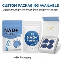 Patchs transdermiques HLK NAD+ avec NMN et Resvératrol, patch anti-âge et longévité, 30 unités, favorise la production de NAD+, réparation cellulaire