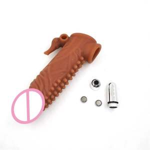 Großhandel wieder verwendbare Silikon Kondom mit Spike gepunkteten Hahn Ärmel Ring Scheide Kondome für Männer Extender Cover Sexspielzeug Penis Ärmel - Product Image 6