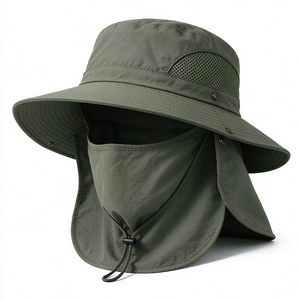 Sombrero para el Sol UPF50+ con Solapa Extraíble para Cara y Cuello, Gorra de Malla Transpirable con Protección UV para Viajes al Aire Libre y Pesca - Product Image 2