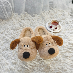 XIXITIAO Meilleures ventes Mules d'intérieur chaudes et douces en peluche à bout fermé en PVC, motif animal de dessin animé, pour l'hiver - Product Image 6