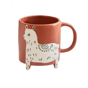Promotional Lovely Lama Coffee Ceramic Mug with Personal Logo Printed