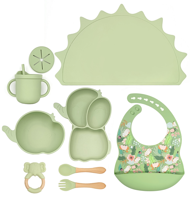 SET7450HPB  8c4 fleur vert matcha