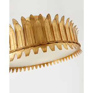 تركيبات مصباح السقف الأمريكية العتيقة ، مصباح معدني من الفولاذ المطلي بالذهب ، ديكور داخلي ، مصمم إضاءة مستديرة ، مصباح سقف شبه دافق - Product Image 3