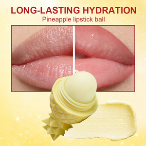 OEM ODM Soothes Repairs Chapped <b>Lips</b> Natural Ingredients Custom Flavors Moisturizing Nourishing Pineapple Shaped <b>Lip</b> Balm Ball - Product Image 3