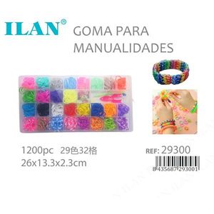 Kit per Creazioni Artigianali con 1200 Pezzi, 29 Colori, 32 Scomparti, Forniture per Realizzazione Braccialetti - Product Image 1