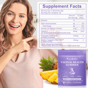 Acentiallabs özel etiket Vegan vajinal sağlık sakızlı şeker Hawaiian ananas kadın kadınlar için samimi <span class=keywords><strong>PH</strong></span> dengeler Gummies - Product Image 5