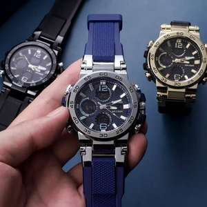 अनुकूलन योग्य पुरुषों के खेल क्वार्ट्ज घड़ी सिलिकॉन स्ट्रैप चमकदार नंबर डिस्प्ले - Product Image 2