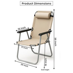 Outdoor Furniture Custom Logo High Back <b>Recliner</b> Relax Lightweight Foldable Portable Adjustable Camping <b>Chair</b> - Product Image 4