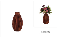 Nouveau Vase de fleurs artificielles en résine, Vase de corail rouge pour décoration de table