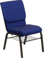 Silla Apilable de Tela para Iglesia con Porta Libros en la Parte Inferior, para Espacios Religiosos, Salas de Conferencias, Grandes Eventos y Centros de Capacitación