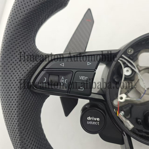 Volante Deportivo de Fibra de Carbono Forjada y Cuero Perforado con LED para Modelos Audi A3 A4 A4L A5 A7L A8 Q5 Q7 B9 A6 R8, Venta al Por Mayor - Product Image 6
