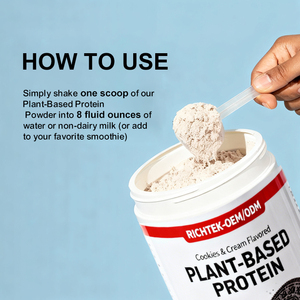 אבקת חלבון טבעונית איכותית, דוגמית חינם של מוצר חדש לשנת 2023, ומותג פרטי בהתאמה אישית לתוספי תזונה - Product Image 3