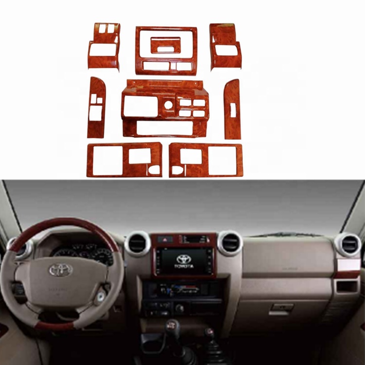 Wooden Dashboard Panel for Toyota Land Cruiser Pickup LC70 71 76 77 79 FJ70 FJ79 Interior Accessory