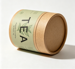 Cylindrical Paper Tube with Transparent <b>Window</b> for Loose Tea Display Craft Paper Four-Color Printing Recyclable Design - Product Image 4
