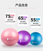 Ballon de yoga extra épais, anti-éclatement, ballon de gym pour la stabilité, entraînement du tronc