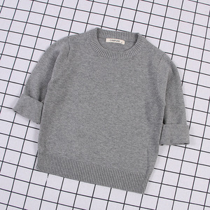 Vêtements pour enfants, automne/hiver, nouveau style coréen, <span class=keywords><strong>pull</strong></span> en coton uni à col rond pour garçons et filles, <span class=keywords><strong>pull</strong></span> en tricot doux - Product Image 2