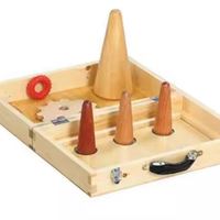 Planche en bois pour la rééducation post-AVC, entraînement de la fonction des doigts, équipement d'exercice pour hémiplégie avec insertion de bâtonnets