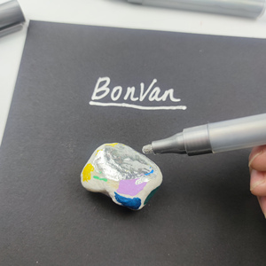 Custom BV-CCM02 Silver Art DIY <b>Plastic</b> Model Painting Mark Pen Liquid <b>Mirror</b> Chrome Marker Bullet/Chisel Tip Reflective Pencil - Product Image 2