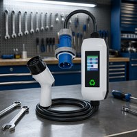 Chargeur portable Z7C 11KW 22KW Type 2 AC400V EU pour usage domestique avec écran LCD, modèle de fabrication directe d'usine, stations de recharge portables