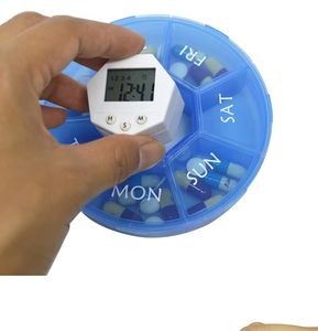 Pill Dispenser nhựa hàng tuần thuốc nhắc nhở hộp Tổ chức hẹn giờ thuốc lưu trữ trường hợp y học trường hợp hộp thông minh đồng hồ đếm ngược - Product Image 3