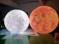 Modèle de lune gonflable géant pour la publicité avec éclairage LED / Grande lune gonflable pour la décoration