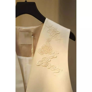 Chaleco Blanco de Mujer Ecowalson, Estilo Nacional <span class=keywords><strong>Chino</strong></span>, Elegante, Único, Exquisito, de Alta Gama, Nuevo, para Primavera y Otoño - Product Image 4