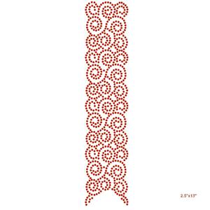 Meilleure vente fleur <span class=keywords><strong>de</strong></span> conception <span class=keywords><strong>de</strong></span> tourbillon pour Cheer Bow Strip Rhinestone Iron on Bling Transfer - Product Image 1