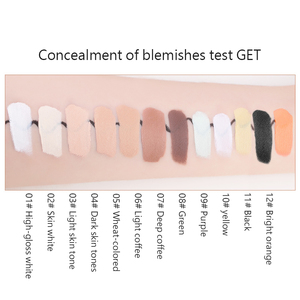 MAYCHEER Cobertura completa Crema correctora individual <span class=keywords><strong>de</strong></span> alta cobertura Etiqueta privada <span class=keywords><strong>Maquillaje</strong></span> más vendido Impermeable 12 colores Caja <span class=keywords><strong>de</strong></span> color - Product Image 6