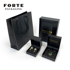 Forte Jewelry Packaging Ring <b>Boxes</b> Necklace Jewellery Display Custom Leatherette Paper <b>Earring</b> Package Wholesale Jewelry <b>Boxes</b> - Product Image 1