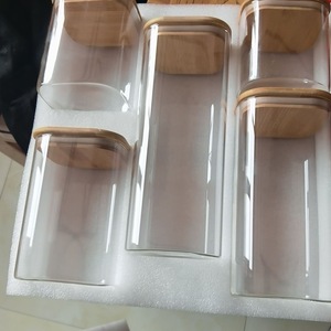 ชุดโหลแก้วใส่เครื่องเทศทำจากแก้วทนความร้อน12ชิ้นพร้อมฝาไม้ไผ่ - Product Image 5