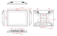 Tablette Android professionnelle Rk3288 2+16g Root Android 8.1, 10 pouces, montage mural, PoE