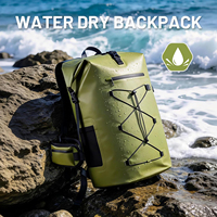 Sac étanche 75L, sac à dos étanche à fermeture par enroulement, sac étanche robuste, sac de randonnée rembourré pour kayak, bateau, voyage, camping, plage