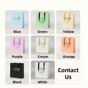 Custom Luxury LUOYI Brand Printed Cardboard Kraft Shopping Packaging Paper Bag <b>Gift</b> Bags Your Own Logo Letter Pattern Handled - Product Image 5