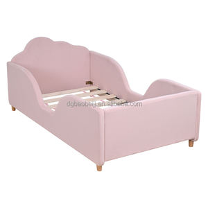 Letto singolo rosa per bambini, morbido e versatile, con funzione anti-danno, personalizzabile OEM, all'ingrosso, per cameretta - Product Image 4