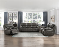 Sillón Reclinable Eléctrico Moderno, Plegable, de Cuero, con USB, Juego de Sofás Reclinables para Sala de Estar, 3+2+1